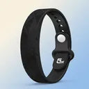 The Solo Wake Alarm: a black textured band with a round metal snap